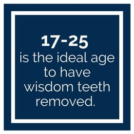ideal age for wisdom tooth removal